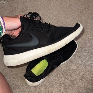 Nike black Sneakers with White Soles